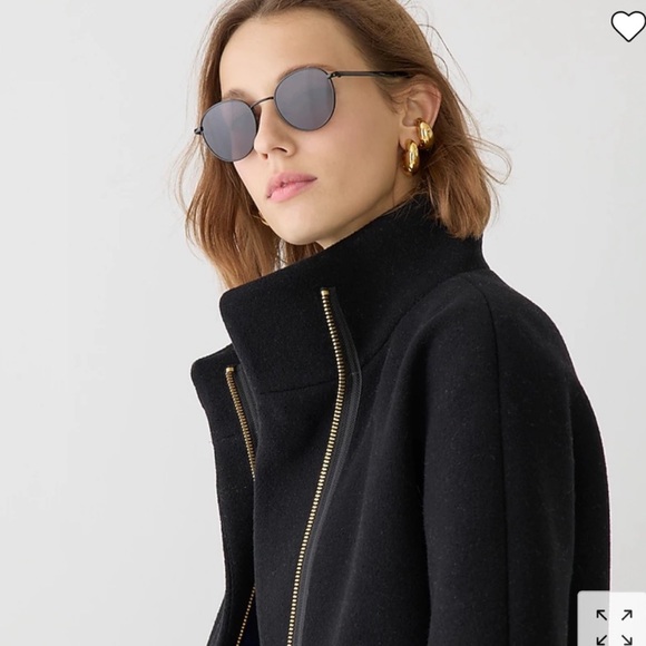 JCrew Cocoon Coat - Black - Picture 7 of 9